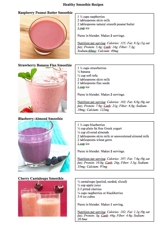 Recipes For Fruit Smoothies To Lose Weight